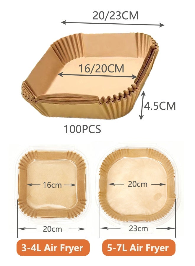 SAKAN Air Fryer Disposable Paper Liner, Air Fryer Paper Liner, Square, Baking Paper for Air Fryer, Waterproof and Greaseproof, Suitable for Any Air Fryer, 16/20 cm - Image 5