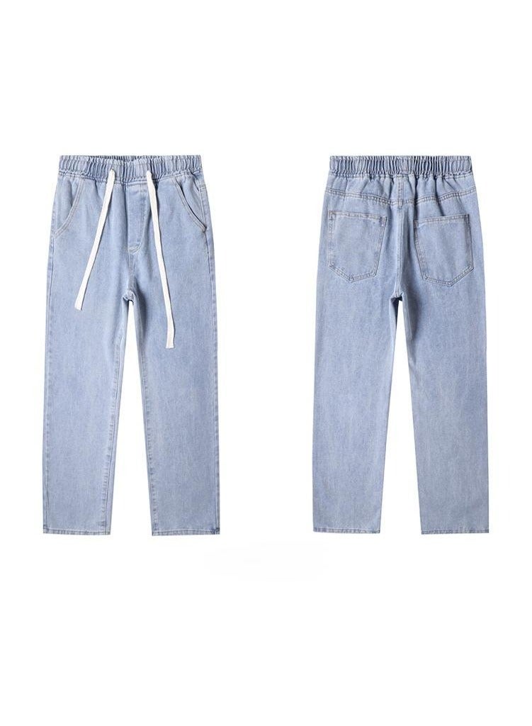 Fashionable Men's Loose Straight Leg Jeans, Wide Leg Casual Pants  - Image 5
