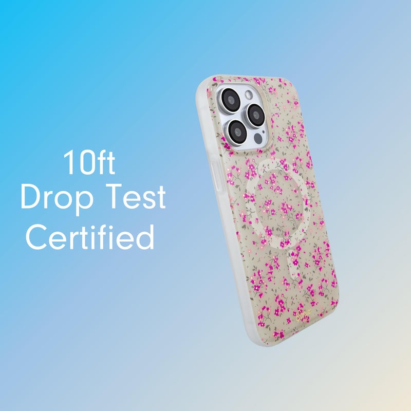 Sonix Case for iPhone 14 Pro | Compatible with MagSafe | 10ft Drop Tested | Cottage Floral Pink - Image 2