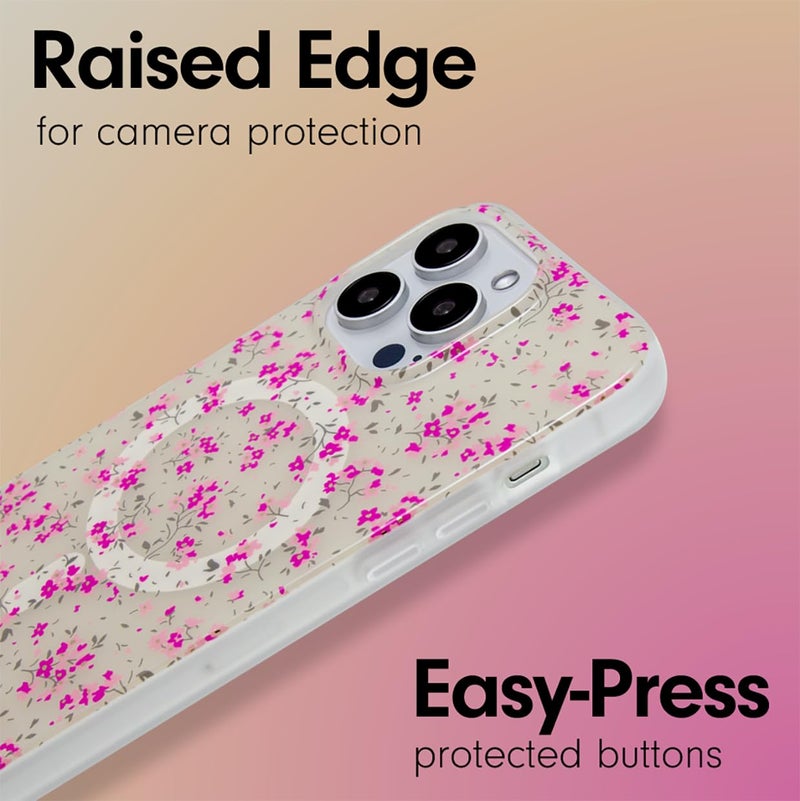 Sonix Case for iPhone 14 Pro | Compatible with MagSafe | 10ft Drop Tested | Cottage Floral Pink - Image 5