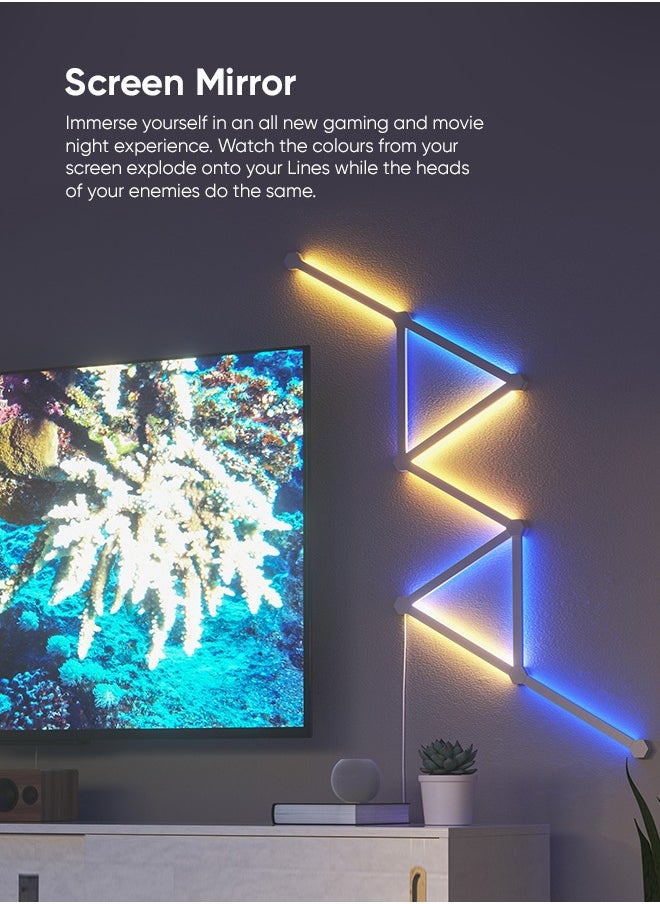 Nanoleaf - Lines Squared Starter Kit - 4 Pack - Smart WiFi LED Light System w/ Music Visualizer, Instant Wall Decoration, Home or Office Use, 16M+ Colors, Low Energy Consumption | Gaming Lights - Image 1