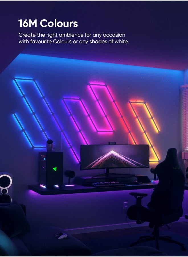 Nanoleaf - Lines Squared Starter Kit - 4 Pack - Smart WiFi LED Light System w/ Music Visualizer, Instant Wall Decoration, Home or Office Use, 16M+ Colors, Low Energy Consumption | Gaming Lights - Image 1