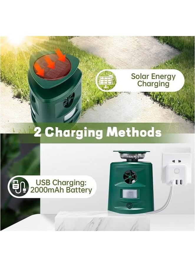 YelaJoy Cat Repellent, Ultrasonic Solar Outdoor Animal Repeller, 5 Modes, Activated Waterproof Cat Repellent with Ground Stake, Motion Sensor,  Ultrasonic Animal Scarer for Garden Yard Field Farm - Image 5