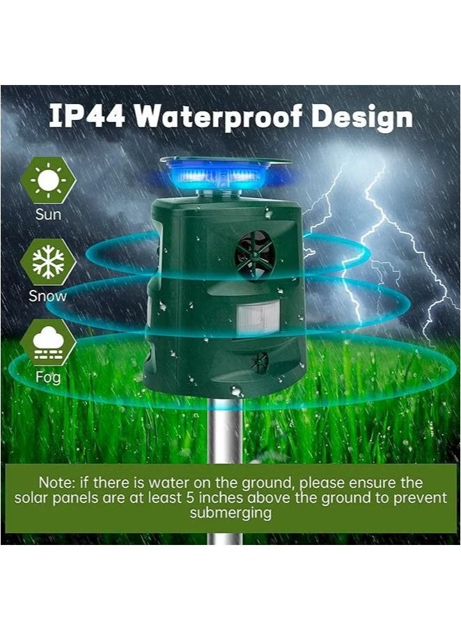 YelaJoy Cat Repellent, Ultrasonic Solar Outdoor Animal Repeller, 5 Modes, Activated Waterproof Cat Repellent with Ground Stake, Motion Sensor,  Ultrasonic Animal Scarer for Garden Yard Field Farm - Image 3