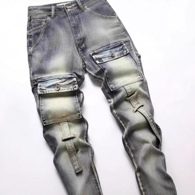 Unisex Classic Denim Jeans Loose Fit Daily Outdoor Wear - Image 4