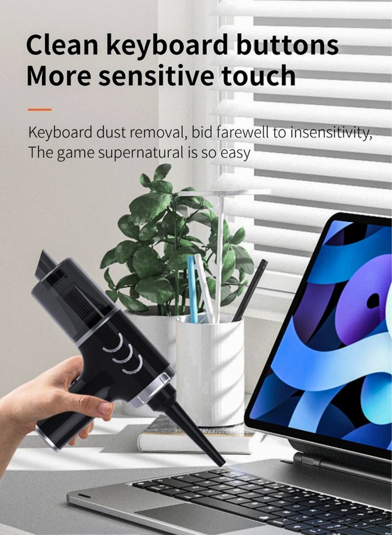 Generic Portable 3 in 1 Cordless Handheld Vacuum Cleaner Powerful Car Vacuum Cleaner 8000PA Powerful Strong Suction with 3 Attachments Wet Dry Use for Home, Car, Laptop, Computer and Electronics Compact & Lightweight with Air Blower Function, USB Rechargeable, 2000mAh Battery  - Image 4