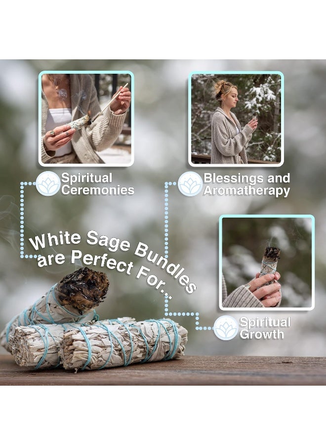 JL Local 12 Pack White Sage Smudge Sticks for Smudging & Cleansing | Smudge Kit White Sage Incense Sticks for Cleansing - Image 3