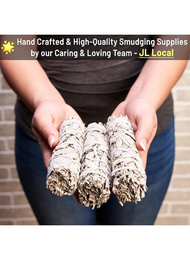JL Local 12 Pack White Sage Smudge Sticks for Smudging & Cleansing | Smudge Kit White Sage Incense Sticks for Cleansing - Image 5