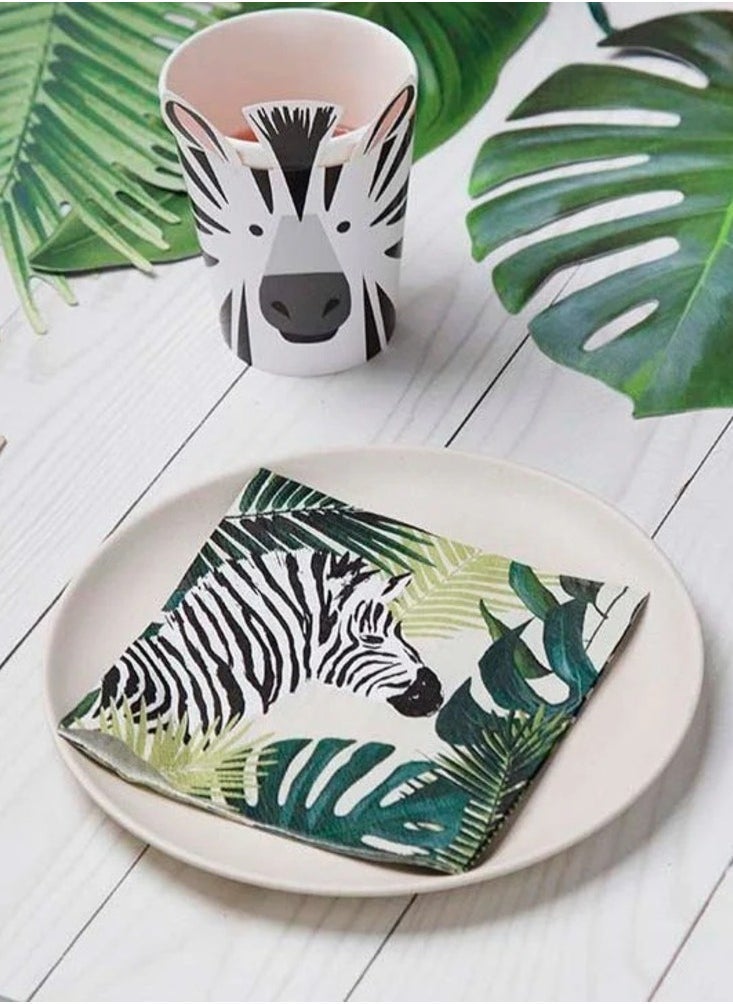 توكينج تيبلز أكواب حفلات بنقشة حمار وحشي - Image 2