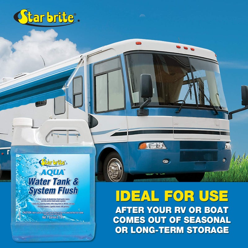 STAR BRITE Aqua Water Tank & System Flush - Deep Cleans & Deodorizes Fresh Water Tanks & Entire Drinking Water System - Ideal for Boats & RVs Coming Out of Storage 1 GAL (032300) - Image 2