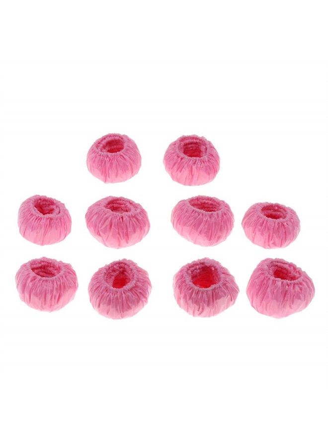 FRECI 100pcs Waterproof Disposable Shower Ear Protectors Covers Bath Earmuffs Protector Caps - Pink - Image 1