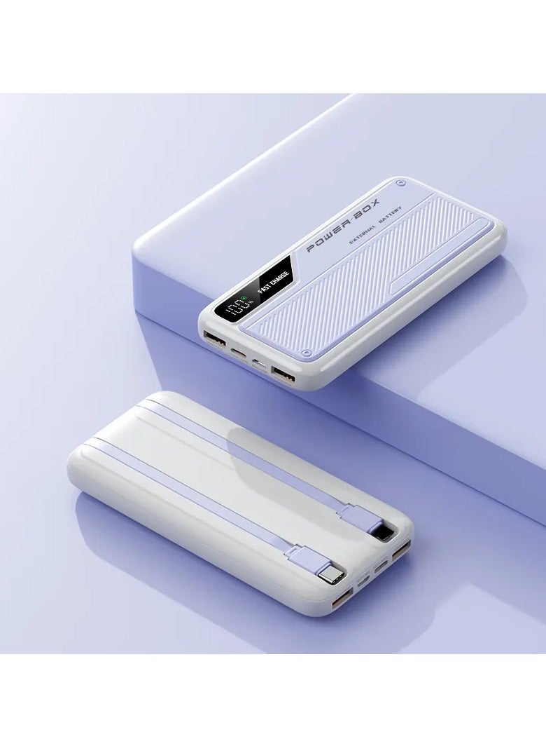 Arabest 10000mAh Portable Power Bank - Fast Charging, Digital Display, Cable,  Quick Charge, Compact Design for On-The-Go Charging - Image 1