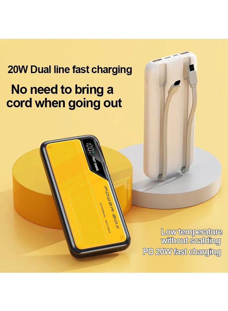 Arabest 10000mAh Portable Power Bank - Fast Charging, Digital Display, Cable,  Quick Charge, Compact Design for On-The-Go Charging - Image 5