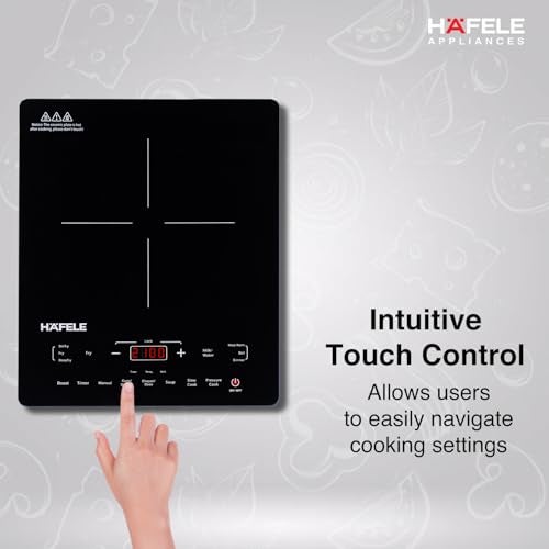 Hafele Magnechef Induction Cooktop |2100W High Power | Ceramic Glass Plate | Auto Cook Menus | Intuitive Touch Control | 2 Year Warranty | Black - Image 3