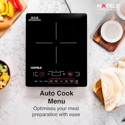 Hafele Magnechef Induction Cooktop |2100W High Power | Ceramic Glass Plate | Auto Cook Menus | Intuitive Touch Control | 2 Year Warranty | Black - Image 4