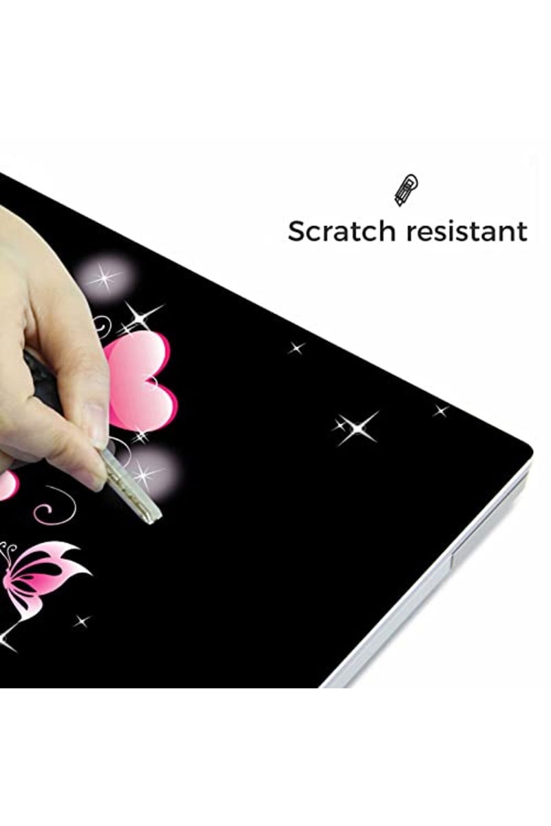 Newplenty Laptop Skin Sticker, 13.3 14 15 15.4 15.6 inch Laptop Skins, Universal Vinyl Decal, Dustproof Scratch Resistant Reusable Cover Protector with Free 2 Wrist Pads (Pink Love) - Image 3