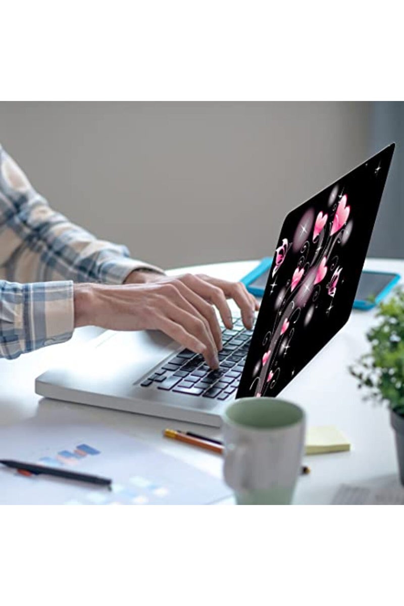 Newplenty Laptop Skin Sticker, 13.3 14 15 15.4 15.6 inch Laptop Skins, Universal Vinyl Decal, Dustproof Scratch Resistant Reusable Cover Protector with Free 2 Wrist Pads (Pink Love) - Image 5