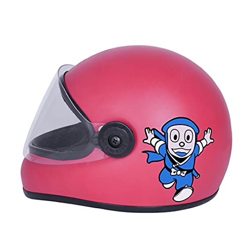 Sage Square Adjustable Cartoon Full Face Helmet for Kids Baby Safety and Comfort (3-12 Years) (Pink Matte) (Non-Motorized) - Image 1