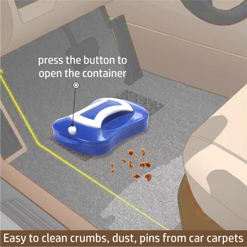 Unique UNIQUE Dubbly Magic Crumb Sweeper Carpet Cleaning Brush for Home Dust Sofa bedsheet car Seats with Double Soft Nylon Rollers Virgin Plastic Body Pack of 1  - Image 3