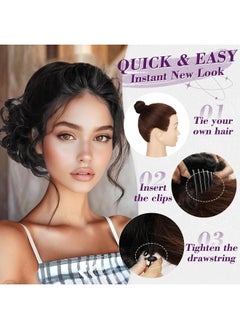 Drawstring Ponytail Extension - 10 Inch Short Wavy Black Brown Ponytail Extensions For Women - Synthetic Comb Clip In Ponytail Hairpieces Fake Pony Tails Daily - Black Brown - pzsku/ZD8935085610E4E441C20Z/45/_/1733729993/70bcafe0-e371-47a4-80db-f94ae1d61f73