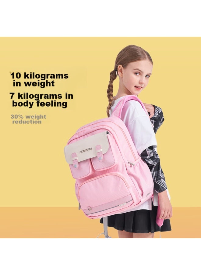 Back Care Spine-protecting Backpack For Elementary School Boys, Large Capacity For Grades 4-6, Simple And Lightweight B24-159b - Image 2
