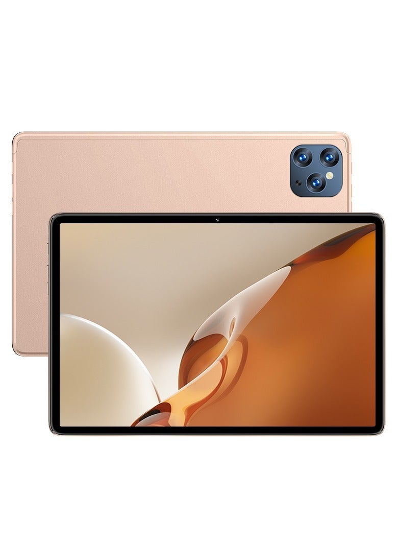 Umiio 10.1-inch Android Tablet Dual SIM 5G WiFi 6GB RAM 128GB ROM Optimized for Gaming and Music Smart Tab Gold
