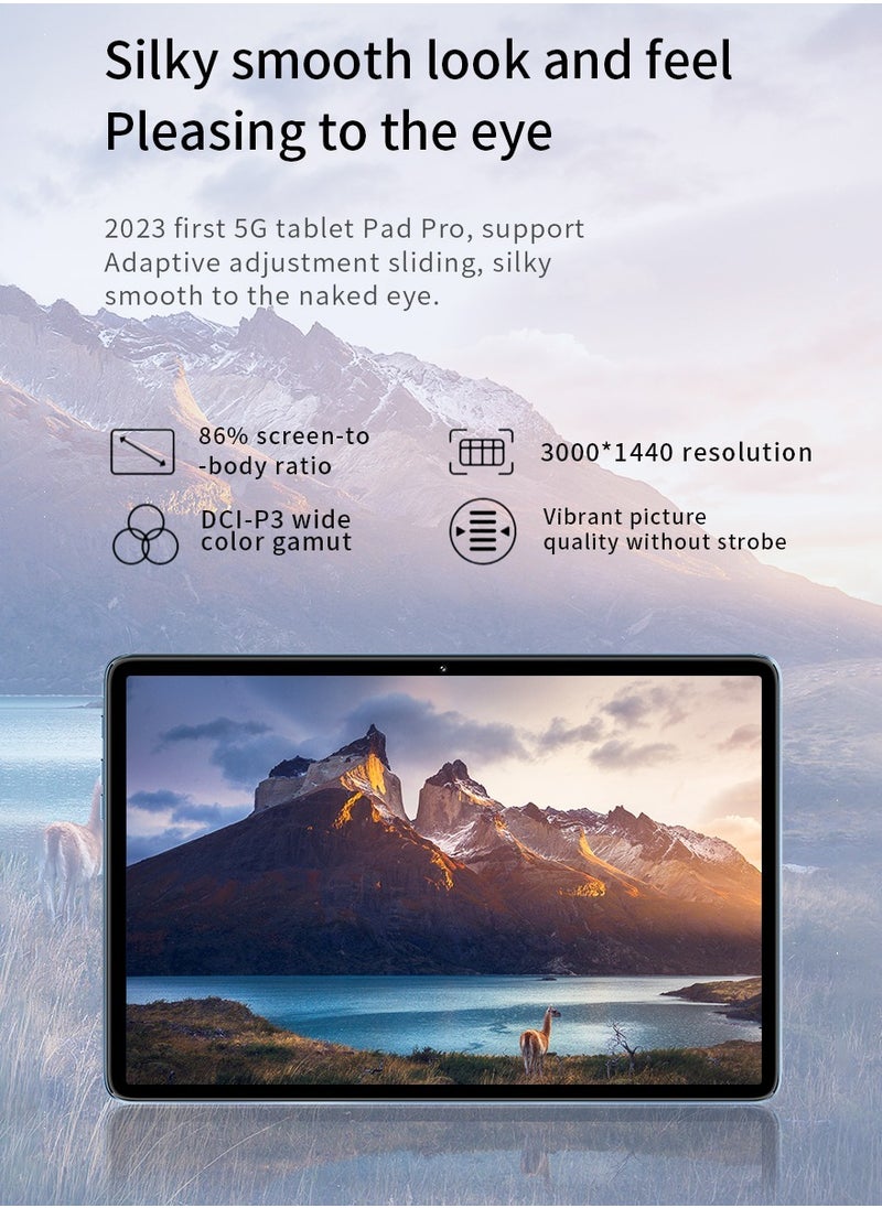 Umiio 10.1-inch Android Tablet Dual SIM 5G WiFi 6GB RAM 128GB ROM Optimized for Gaming and Music Smart Tab Gold  - Image 2