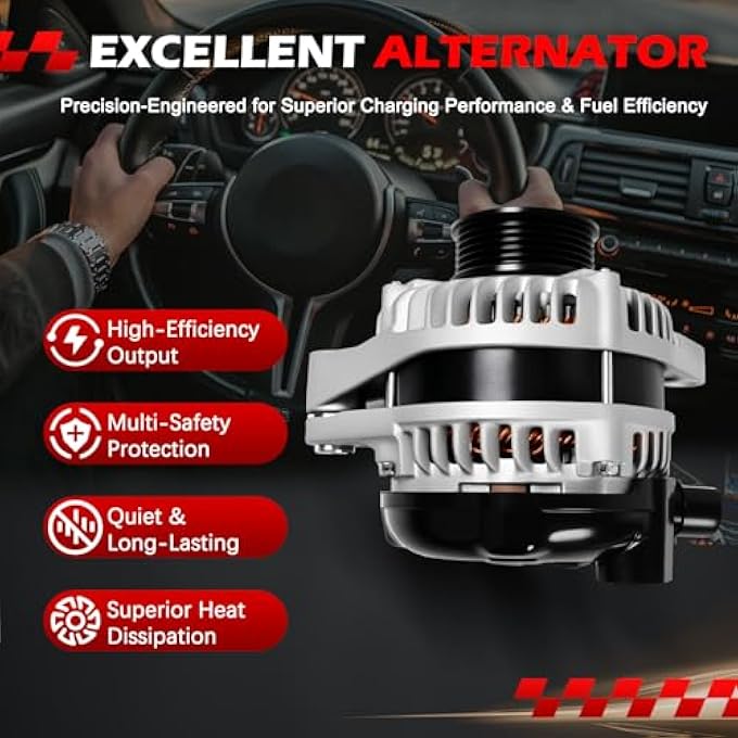 Autodevil 11391 Alternator Fit for 2008-2010 Odyssey & 2009-2011 Ridgeline Pilot 3.5L, 2009-2014 MDX TL RL TSX ZDX, 3.5L 3.7L, 130Amp 12V Automotive Replacement Alternator OE 104210-5920 31100RGWA01 - Image 4