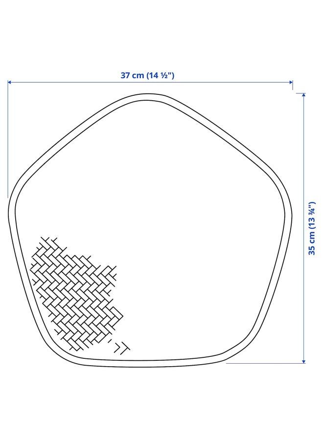 زبون مفارش طعام مصنوعة يدويا من ورق النخيل، 37×35 سم - Image 5