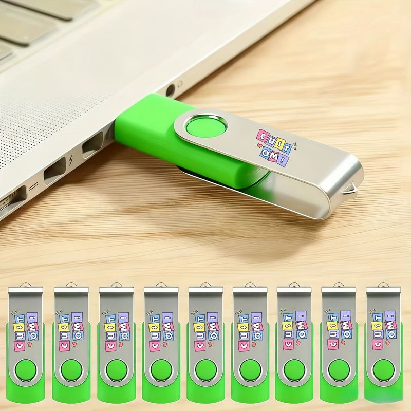30 Pack Custom Printed Metal Flash Drives Black Promotional USB Drives 1GB Business Gift - Image 2