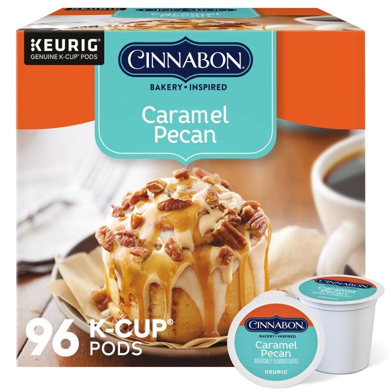 Cinnabon Caramel Pecan Coffee Keurig Single Serve KCup Pods 96 Count