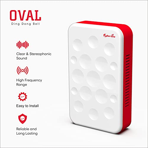 Fybros Oval Ding Dong Doorbell For Home | 2 Year Warranty |- Made in India - Image 2