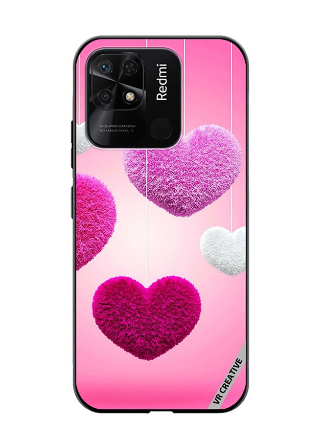 VR CREATIVE Protective Case Cover For Xiaomi Redmi 10C Colored Hearts Design Multicolour - Image 1