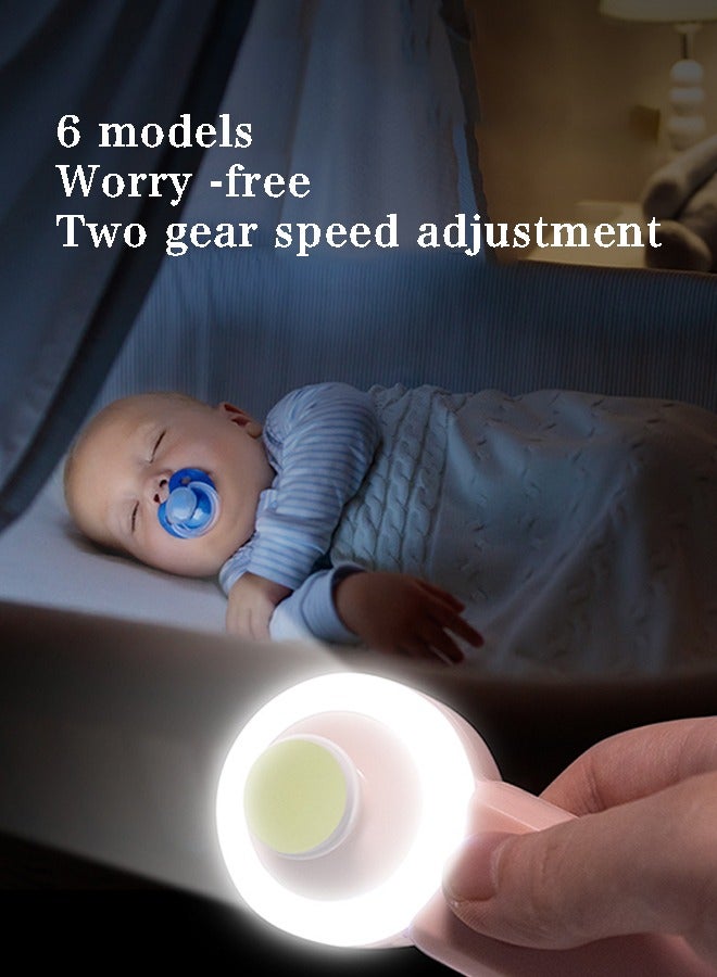 AOLION Baby Nail Trimmer Electric Safe Baby Nail Clippers Baby Nail File 6 Grinding Heads Set Trim Polish Grooming kit With Night Light for Baby and Adult for Newborn Toddler or Adults - Image 5