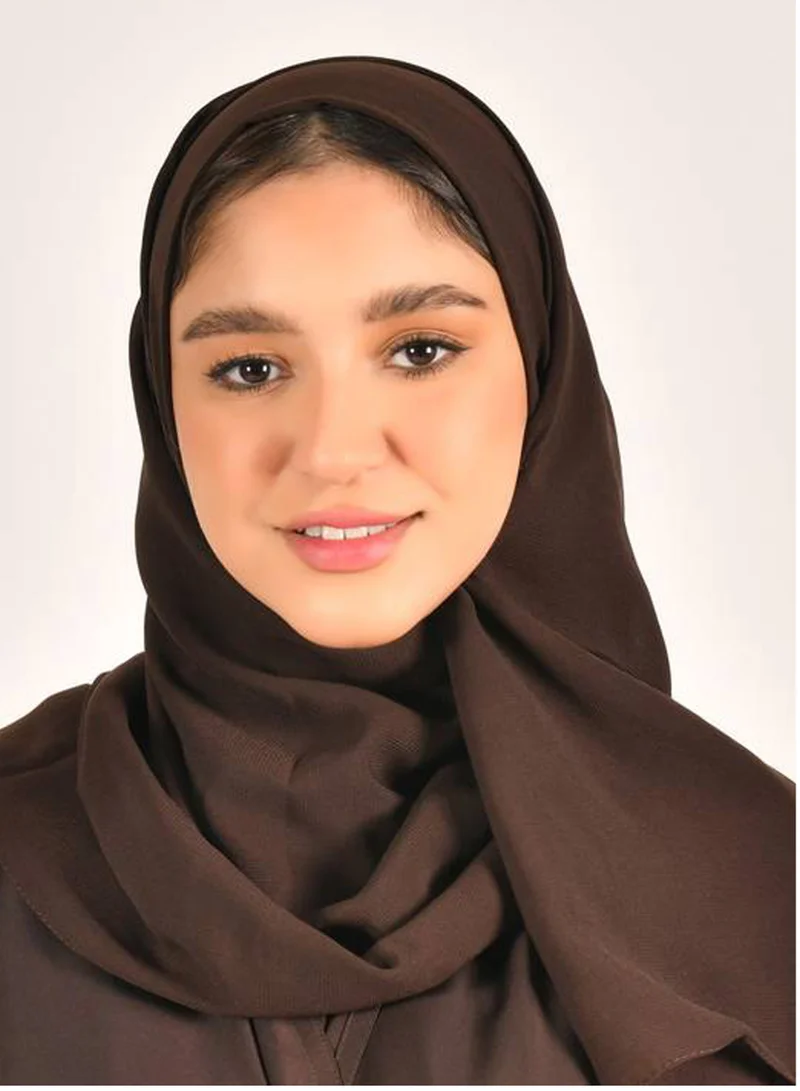 عبايات حوراء طرحه حرير  بلون بني غامق