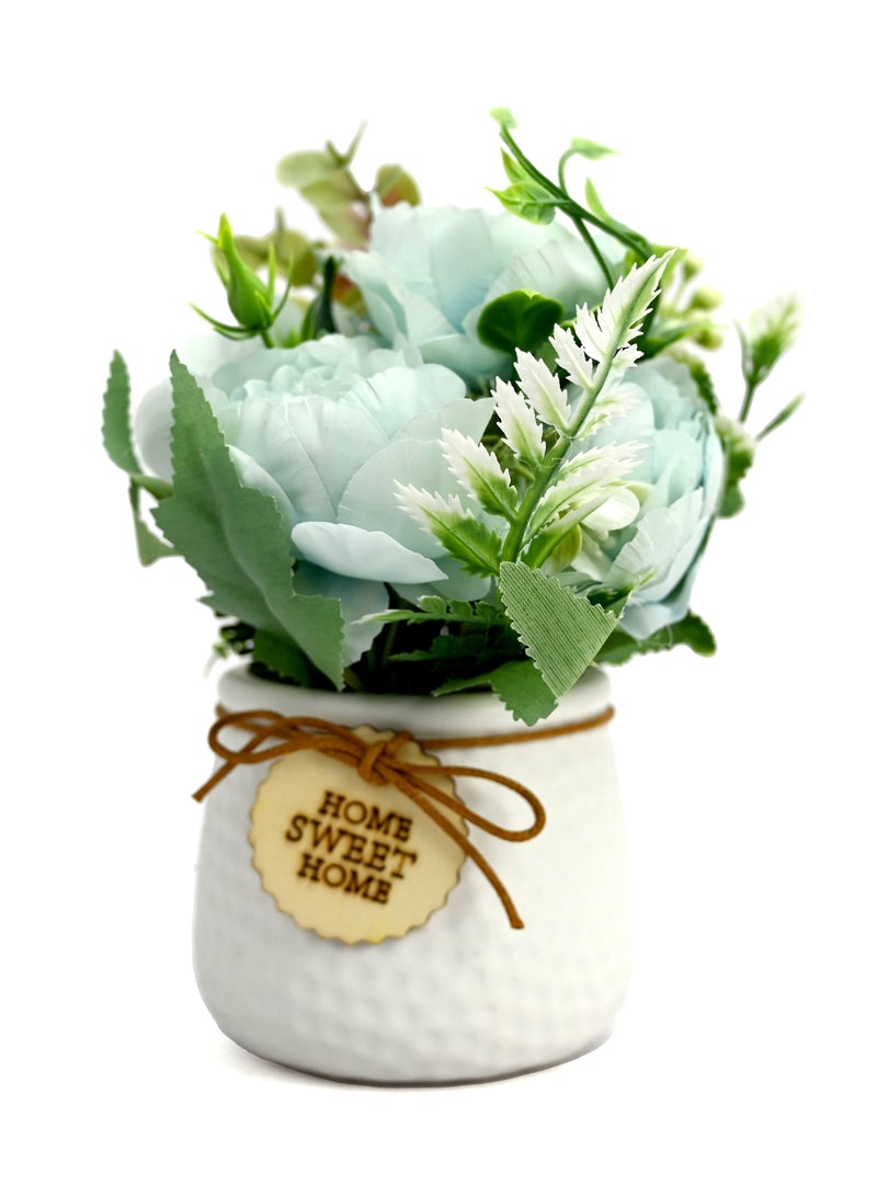 Artificial Flowers With Pot For Home Table Decoration, Decoration Flowers For Lively Home Décor, Fake Pot With Fake Flowers For Long-Lasting Fresh Look, Fake Flowers Pot, Vase With Fake Flowers For De - Image 1