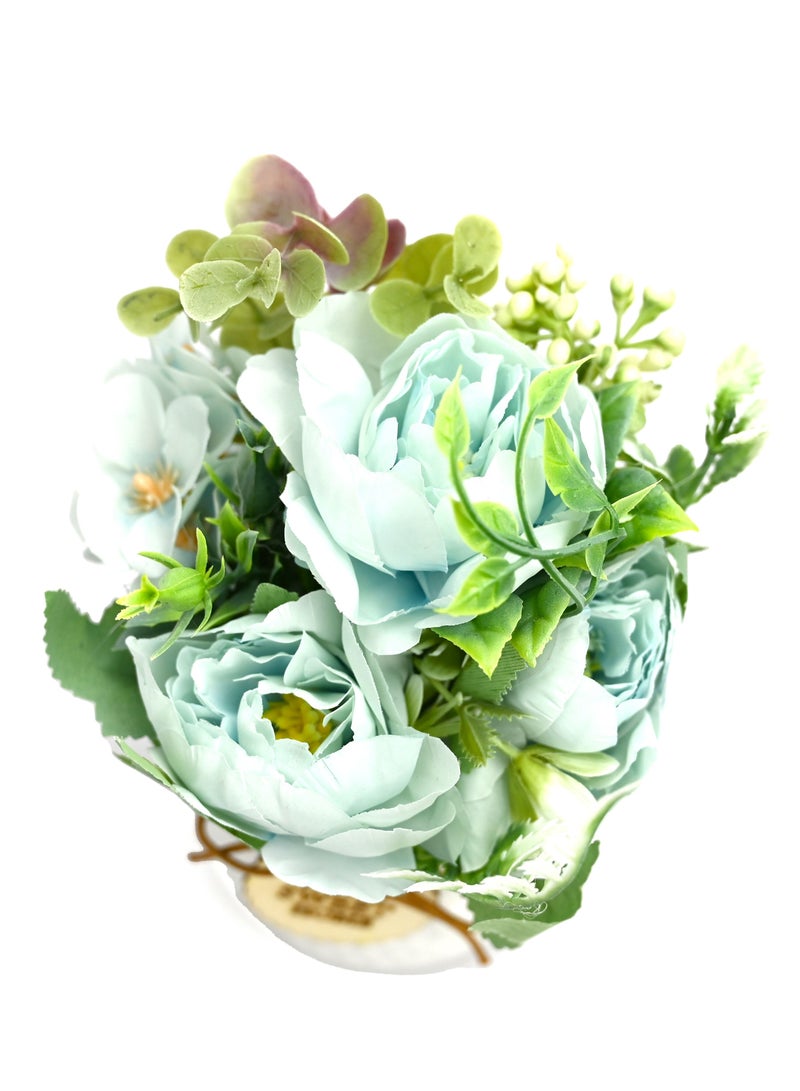 Artificial Flowers With Pot For Home Table Decoration, Decoration Flowers For Lively Home Décor, Fake Pot With Fake Flowers For Long-Lasting Fresh Look, Fake Flowers Pot, Vase With Fake Flowers For De - Image 2