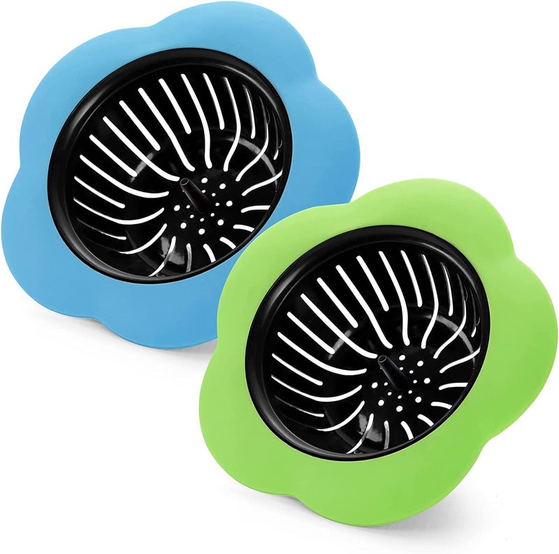 PRAYAS Flexible Kitchen Sink Drainers, Easy Clean Sink Drain Filter Basket, Kitchen Sink Basket Strainer, Traps Food Debris and Prevents Clogs (PACK of 2) - Image 1