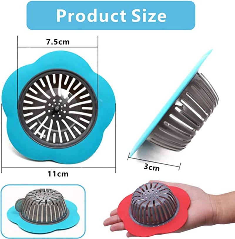 PRAYAS Flexible Kitchen Sink Drainers, Easy Clean Sink Drain Filter Basket, Kitchen Sink Basket Strainer, Traps Food Debris and Prevents Clogs (PACK of 2) - Image 2