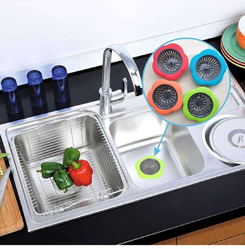 PRAYAS Flexible Kitchen Sink Drainers, Easy Clean Sink Drain Filter Basket, Kitchen Sink Basket Strainer, Traps Food Debris and Prevents Clogs (PACK of 2) - Image 4