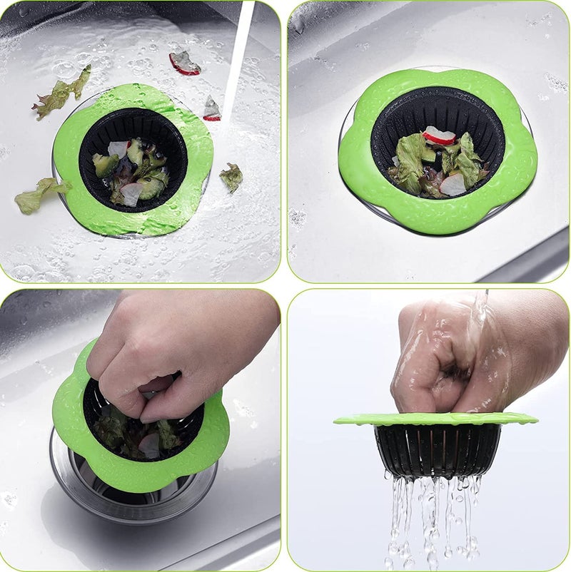 PRAYAS Flexible Kitchen Sink Drainers, Easy Clean Sink Drain Filter Basket, Kitchen Sink Basket Strainer, Traps Food Debris and Prevents Clogs (PACK of 2) - Image 5