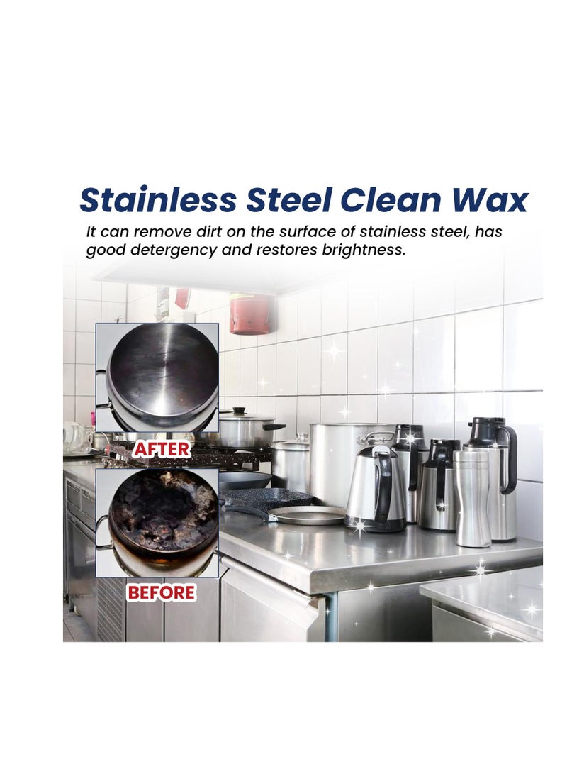 Excefore Stainless Steel Clean Wax, Stainless Steel Cleaning Paste, Metal Cleaner and Polish, Magical Nano-Technology Stainless Steel Cleaning Paste-Surface Safe,Stainless Steel Cleaning Paste for Appliances - Image 4