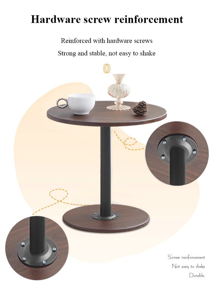 XiuWoo Simple Accent Nordic Style Small MIni Coffee Table Sofa Side Round Table End Table For Home Living Room Study Room Office Bedroom Balcony Patio Nightstand  - Image 5