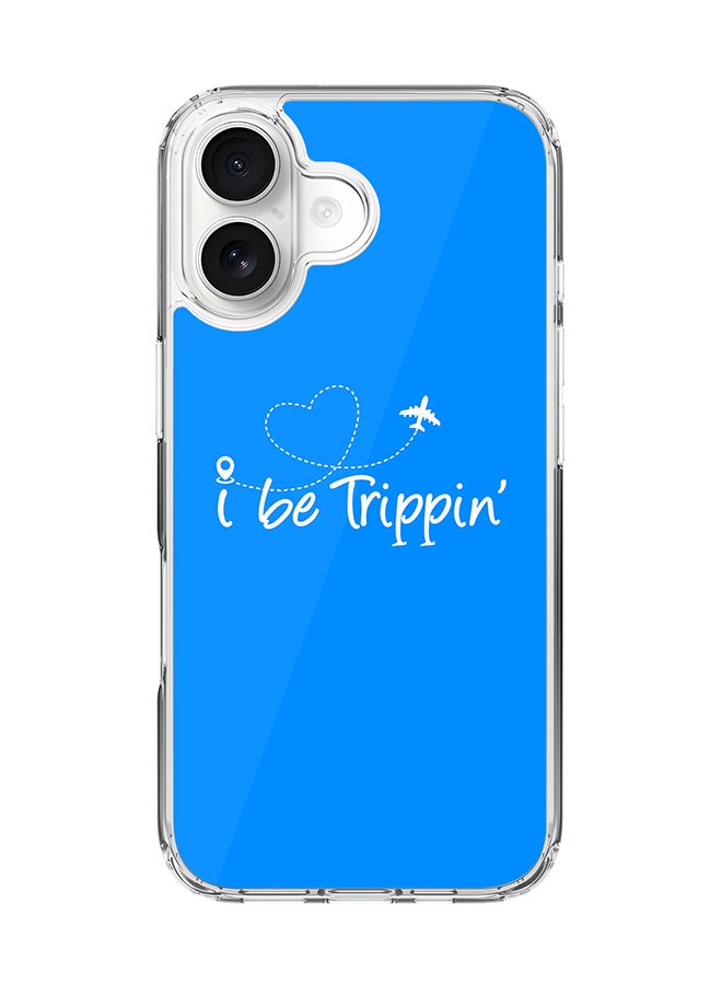 Stylizedd Classic Clear MagSafe Case for iPhone 17 , Hybrid Soft Case Flexible Edges Anti Drop TPU PC Gel Thin Transparent Cover [ Designed for iPhone 17 ] - I be trippin'