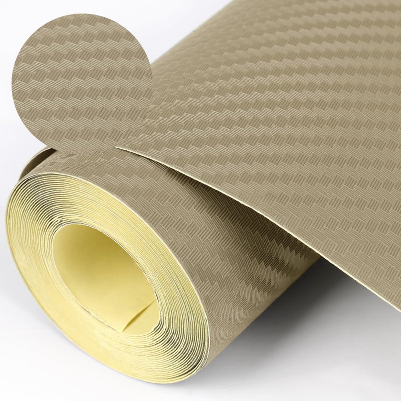 ChiKiner Self-Adhesive Shelf Liner Kitchen Liner, Waterproof Backed Paper Easy Peel and Stick Contact Liner Without Residue for Decor Your Desk Surface, Kitchen Countertops (Dark Khaki, 11.8 x 59 inches) - Image 1