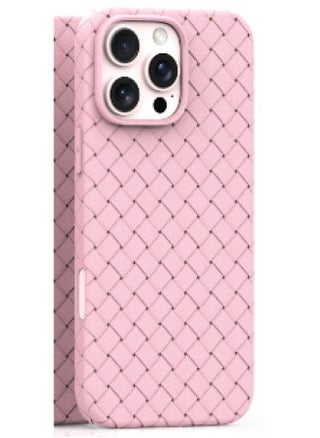 حافظة الهاتف المحمول ذات النمط المنسوج 15 مناسبة لهاتف Iphone16ProMax غلاف حماية 14 13 12 تبديد الحرارة 11 مضاد للسقوط اللون: جديلة وردية - الموديل القابل للتطبيق: 16PRO - pzsku/ZD89409C5816A2C894693Z/45/1746209540/d67bf8c0-bb63-4a8b-88ab-0859ac036f94