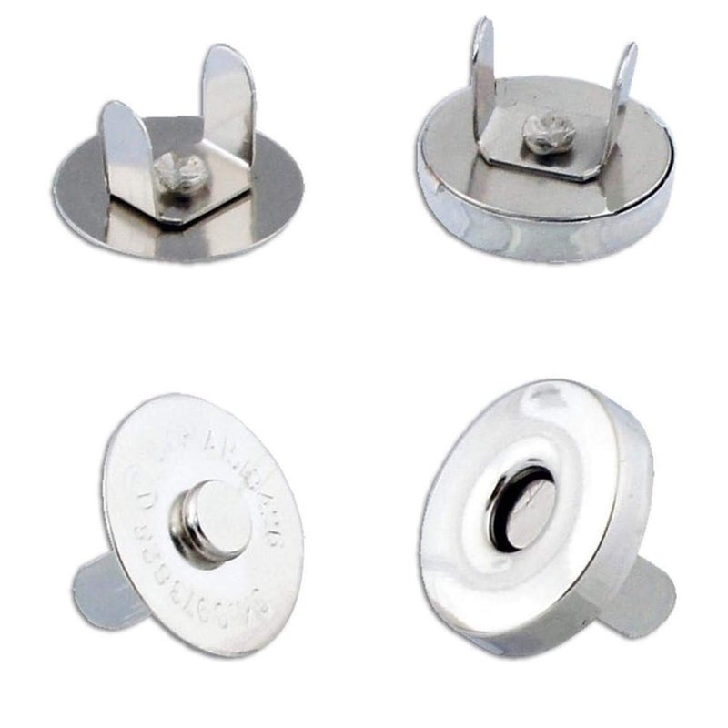 DIY Crafts Diy Crafts Snaps Fasteners Button Kit Perfect for Purse Bag Clothes Leather Diameter Purse Dress Diy Making Works Pack of 15 B Silver  - Image 1