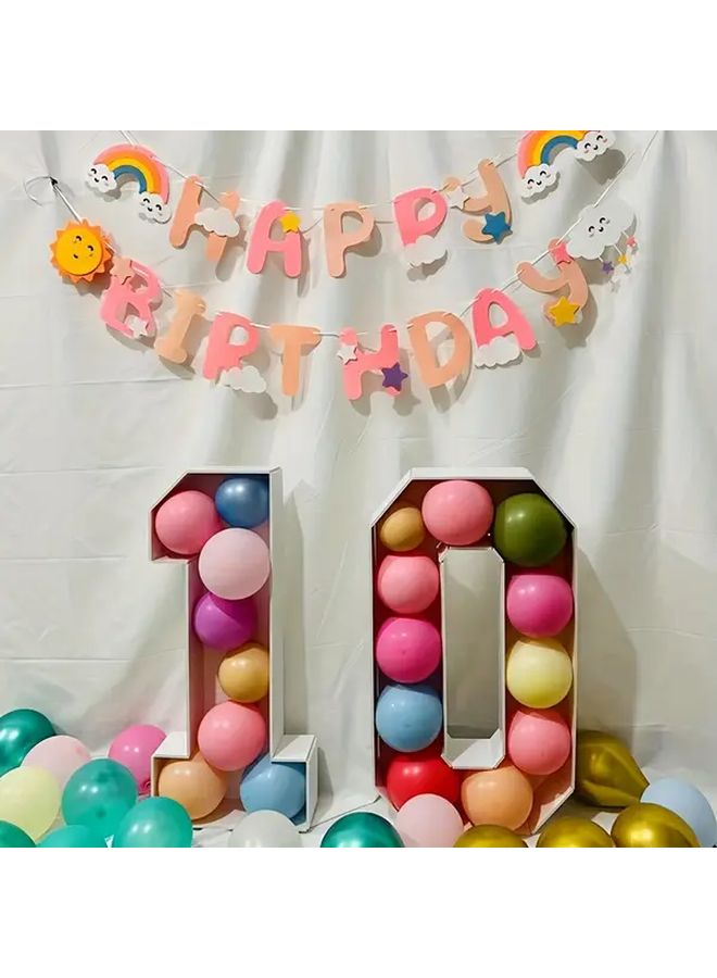 White Number 7 27.56in KT Board 3D Balloon Frame For Party Decor - Image 4