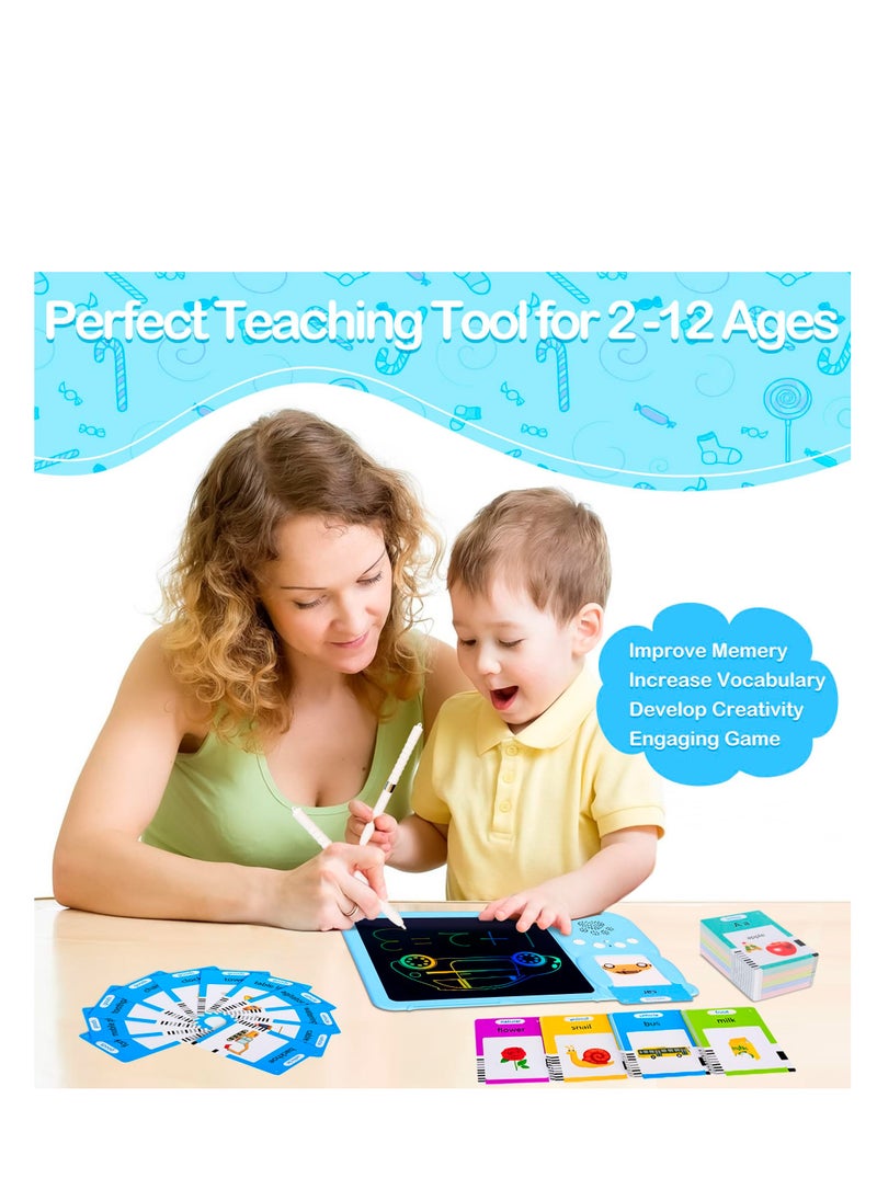 SYOSI Toddlers Learning Educational Toys Gifts for 2 - 8 Year Old Boys and Girls Kids Autism Sensory Toy for Autistic Children Talking Flash Cards with LCD Drawing Scribble Boards Montessori Toys  - Image 3