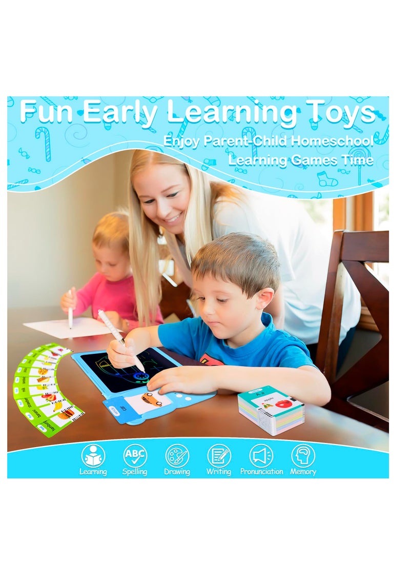 SYOSI Toddlers Learning Educational Toys Gifts for 2 - 8 Year Old Boys and Girls Kids Autism Sensory Toy for Autistic Children Talking Flash Cards with LCD Drawing Scribble Boards Montessori Toys  - Image 4